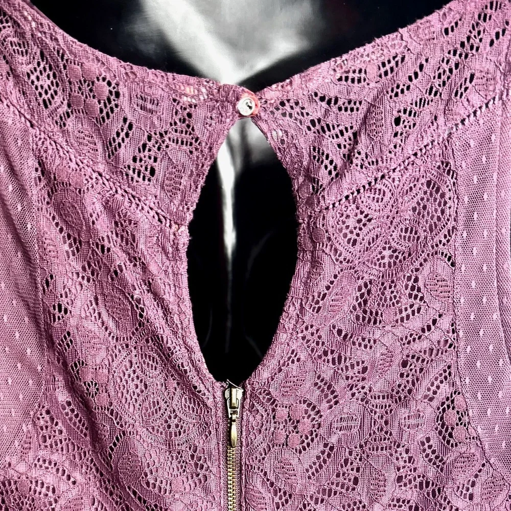 Xhilaration Purple Floral Lace Dress NWOT - Picture 10 of 11
